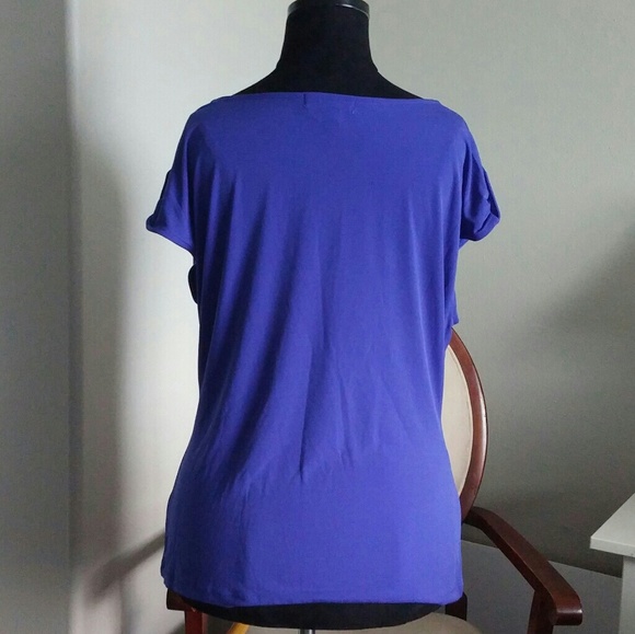 Clearout! Cobalt Cowl-Neck Blouse - Picture 4 of 5